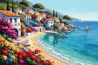 Sat mediteranean pe litoral