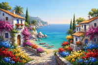Case florale mediteraneene pe litoral
