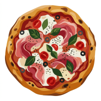 Pizza cu șuncă