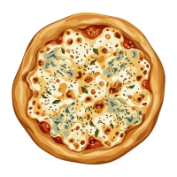 Pizza cu patru brânzeturi