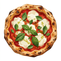 Pizza cu mozzarella di bufala