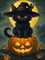 Groaznica Pisică de Halloween
