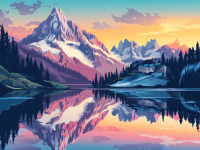 Apus de soare în Alaska