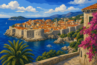 Panorama litorală a Dubrovnikului
