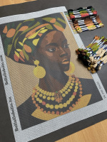 Portretul unei doamne afro