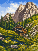 Cabana montană în sălbăticie
