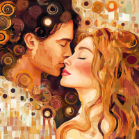Stil Klimt: Variatii de sărut – KL24-018