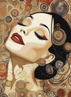 Portretul lui Coco Chanel în stilul lui Klimt
