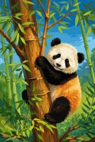 Panda în pădurea de bambus