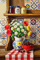 Natură moartă rustică de bucătărie (goblen)